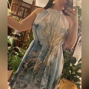 ocean vibes flow dress #unfitted #loose #blue